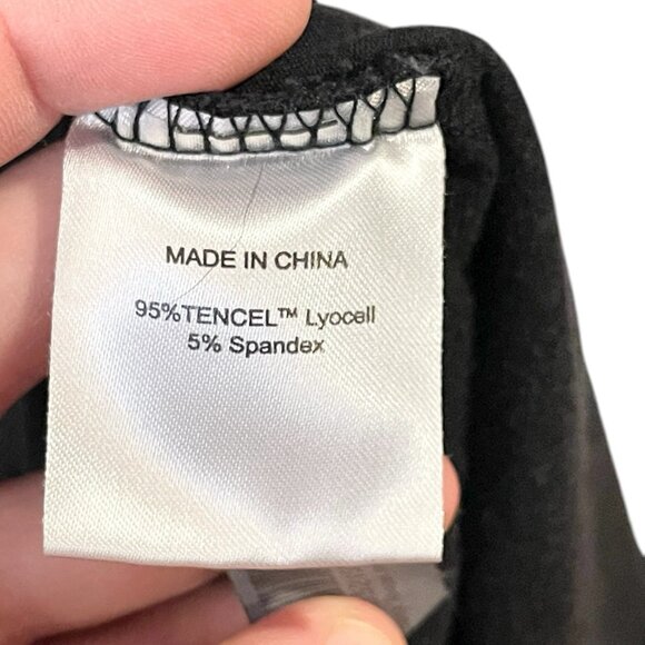 Quince Black Tencel Jersey Short Sleeve Midi Dress Solid Black Minimalist Size S - Picture 6 of 7